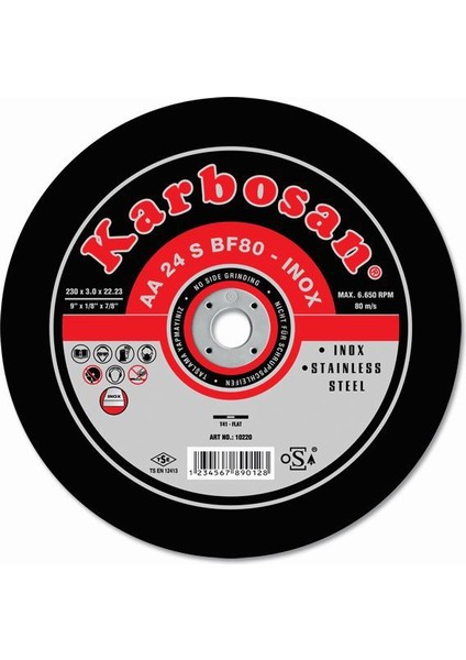 İnox Kesme Taşı 115X2,5X22 Mm