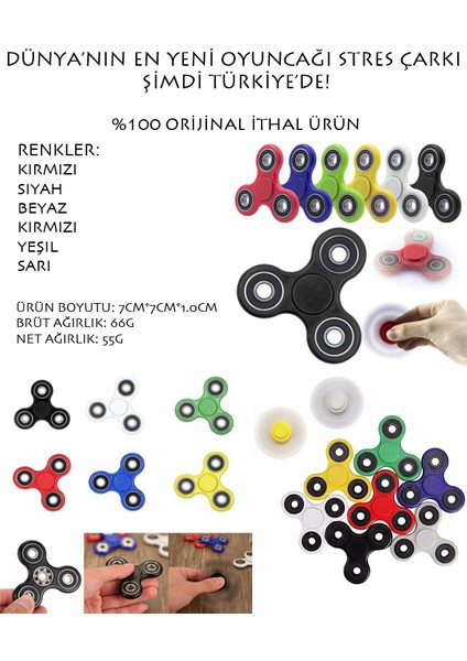 İ-Techgear Stres Çarkı Sarı-Stres Çarkı Fidget Spinner