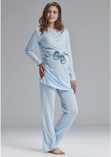 Catherine's Hamile Uzun Kollu Pijama Takım