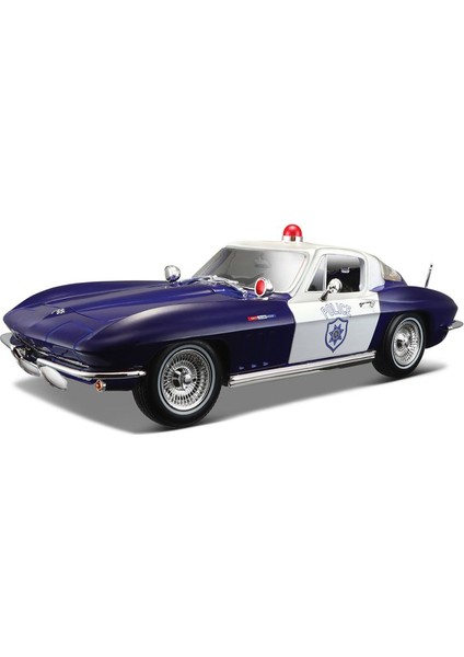 1:18 1965 Chevrolet Corvette Police Model Araba S/E