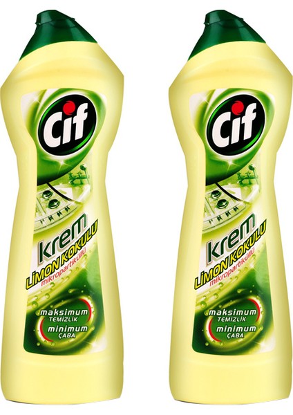 Krem Temizleyici Süper Limon 750 ml x 2 Adet