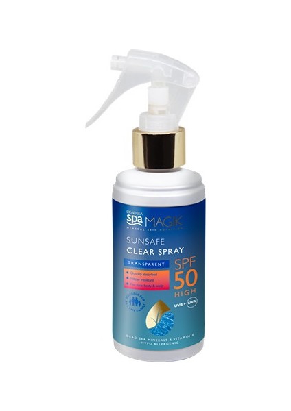 Dead Sea Spa Magik Sunsafe Clear Spray Spf50 150 ml