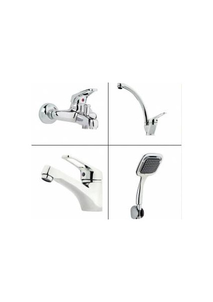 Yapıstore Evye + Banyo + Lavabo Bataryası + Duş Seti