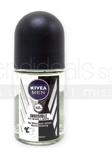 Men Invısıble Black&White Deodorant Roll-On 25Ml