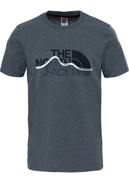 Mountain Line Erkek T-Shirt Gri
