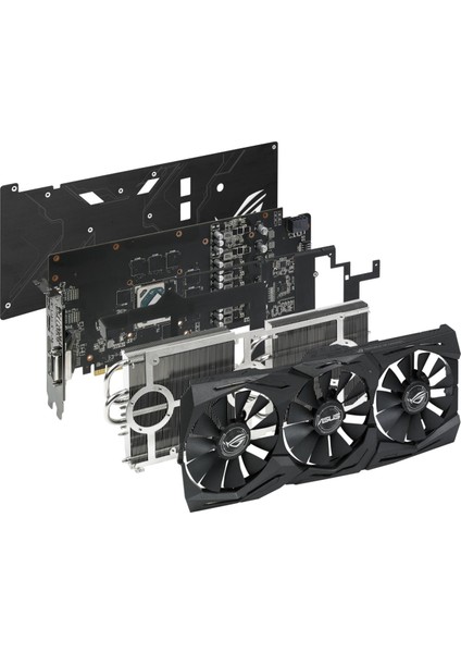 ROG STRIX Amd Radeon RX 580 8GB OC 256Bit GDDR5 (DX12) PCI-E 3.0 Ekran Kartı STRIX-RX580-O8G- Gaming fırsatları