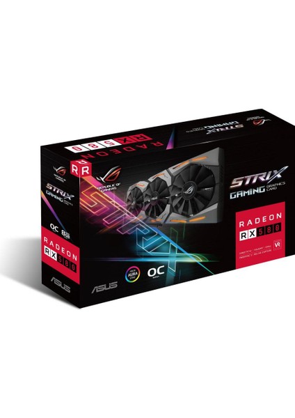 ROG STRIX Amd Radeon RX 580 8GB OC 256Bit GDDR5 (DX12) PCI-E 3.0 Ekran Kartı STRIX-RX580-O8G- Gaming indirimleri