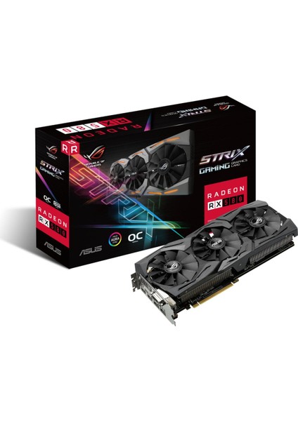 ROG STRIX Amd Radeon RX 580 8GB OC 256Bit GDDR5 (DX12) PCI-E 3.0 Ekran Kartı STRIX-RX580-O8G- Gaming