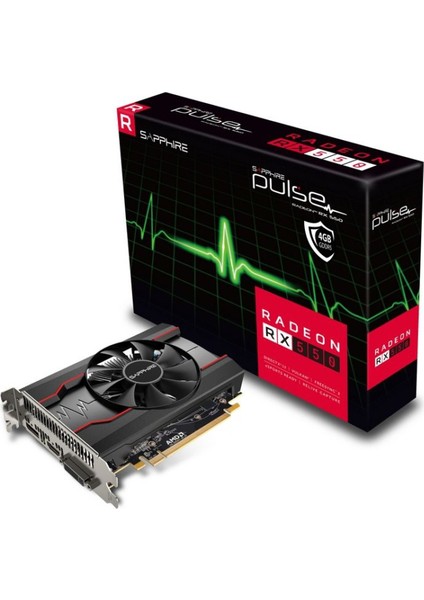 Sapphıre Amd Radeon RX 550 Pulse 4GB 128Bit 1266MHz GDDR5 PCI-Express 3.0 Ekran Kartı 11268-01-20G