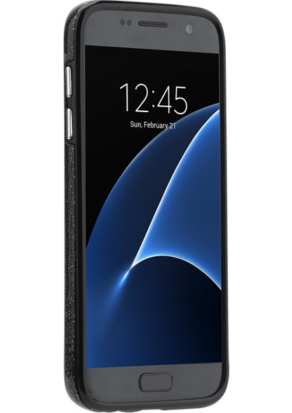 Case Mate Naked Tough Samsung Galaxy S7 Arka Kapak Siyah Gold Işıltılı modelleri