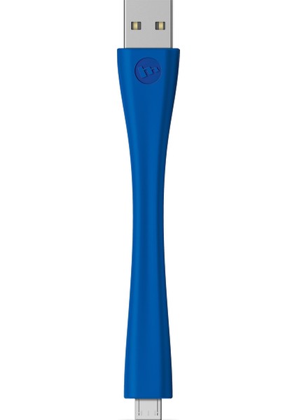 Memory-Flex Micro USB Kısa Şarj Kablosu 10cm Mavi