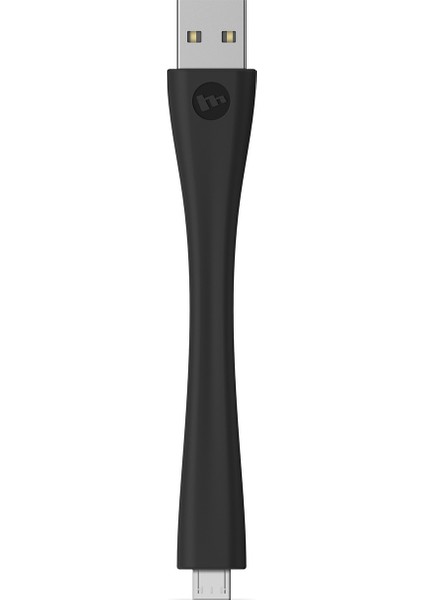 Memory-Flex Micro USB Kısa Şarj Kablosu 10cm Siyah