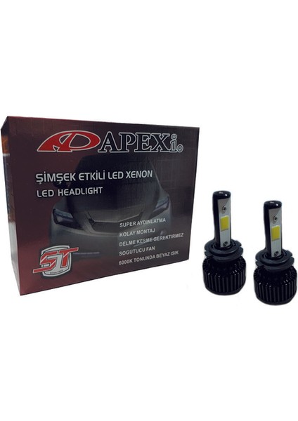 H7  Led Xenon Apexi Yeni Nesil 6000k - 6000 LM