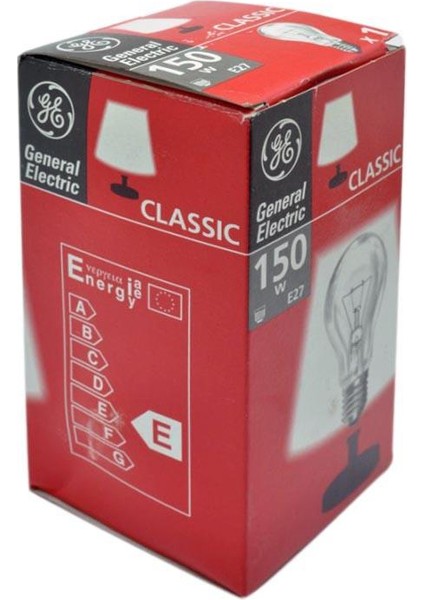 Ge 150W Şeffaf Ampul E27