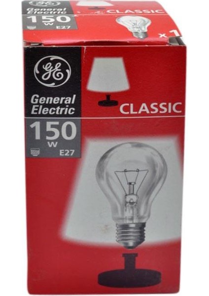 Ge 150W Şeffaf Ampul E27