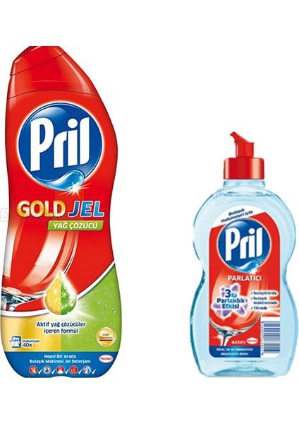 Gold Jel 40 Yıkama Yağ Çözücü + Pril 450 ml Parlatıcı