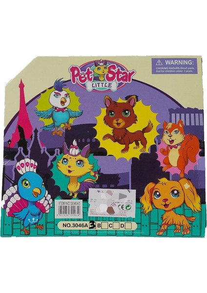 Littlest Pet Shop Neşeli Minişler 6'lı Miniş Ailesi Oyuncak Pet Star Atlı Tavşanlı Model 6'lı