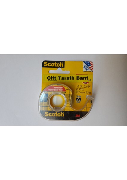 Scotch® 12.7 Mm x 6.3 Mt. Çift Taraflı Bant