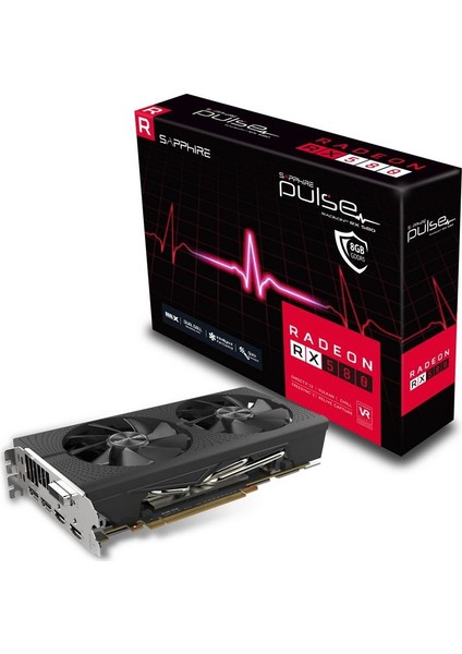 Pulse AmdRadeon  RX 580 8G OC 256 Bit GDDR5 (DX12) PCI-E 3.0 Ekran Kartı 11265-05-20G