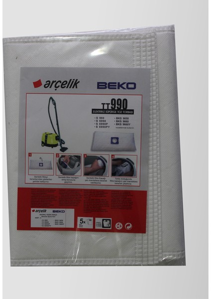 Beko TT990 Elektrikli Süpürge Toz Torbası