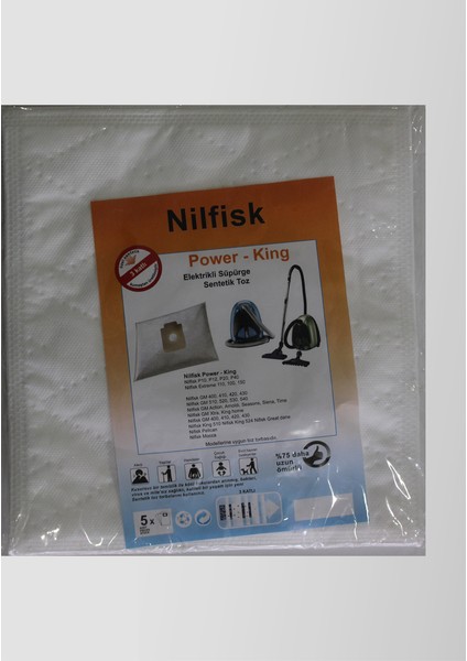 Nilfisk Power King Elektrikli Süpürge Toz Torbası