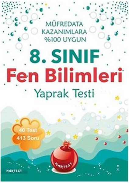 Nartest Yayınevi 8. Sınıf Fen Bilimleri Yaprak Testi Yeni Müfredat