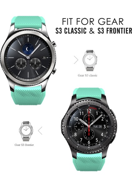 Akıllıphone Samsung Gear S3 Silikon Kayış