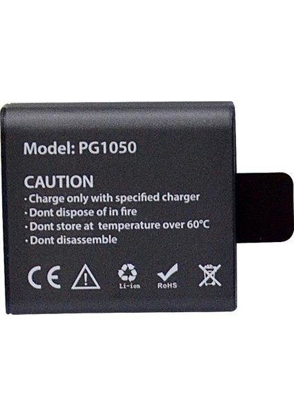 H9R H9 W9 Çift Batarya PG1050 1050 mAh Yedek Pil Seti