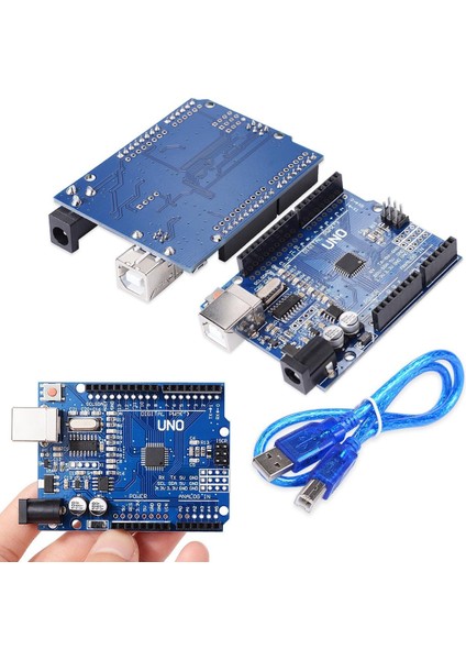 Arduino UNO R3 + USB Kablo Hediyeli