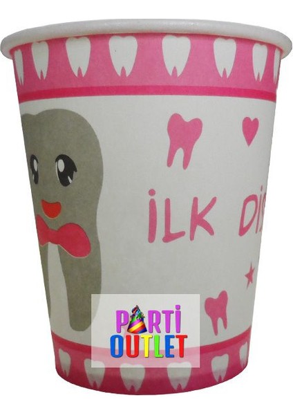 İlk Dişim Bardak Pembe 10 Lu