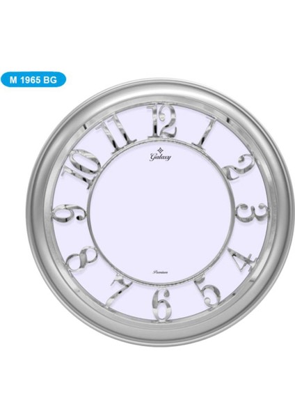 Premium Duvar Saati Byz.Gümüş Metalize Vrkl