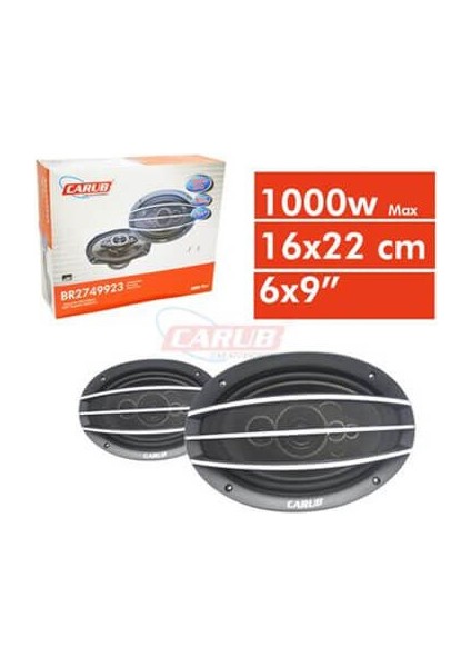 Hoparlör Carub Kapaklı 16X22 Cm 6X22 Cm 6X9 İnç 1000W
