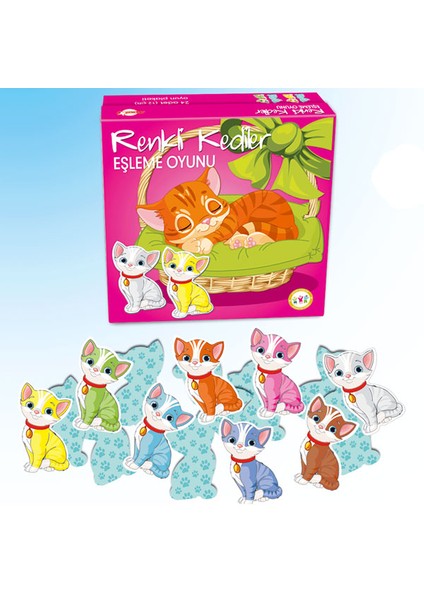Eşleme Oyunu Renkli Kediler / Renkli Köpekler 1610 1606