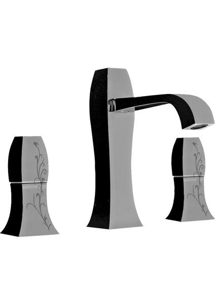 Dune 3 Delikli Desenli Lavabo Bataryası