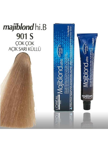 Majiblond 901 S Çok Çok Açık Sarı Küllü Saç Boyası