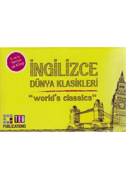 İngilizce Dünya Klasikleri 5. ve 6. Seviye 68 Kitap Takım
