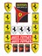 Ferrari Sponsor Sticker Seti 1