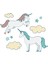 Sticker Master Sevimli Unicorn Çocuk Odası Sticker Oto Motor Pc Etiket 1