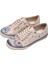 Kadın Vegan Deri Bej Sneakers - I Never Sleep Tasarım 2
