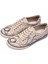 Kadın Vegan Deri Bej Sneakers - Owl Tasarım 2