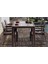 Rattan Camlı Takım 6 Sandalye 90*150 2