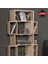Box Hareketli Kutulu Raflı Kitaplık, Meşe 2
