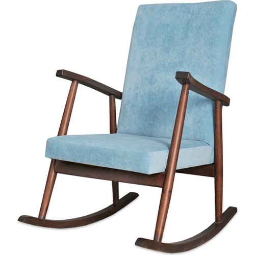 Asedia Teksas Ceviz Mavi Sallanan Sandalye Fiyatı