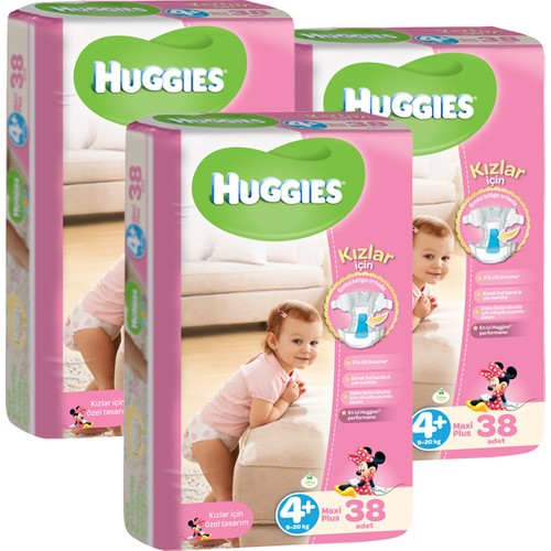 Huggies Bebek Bezi Maxi Plus 4+ Beden 3 Adet Fiyatı