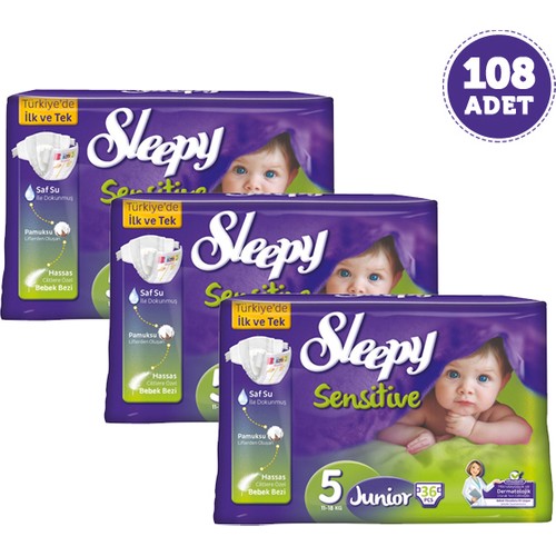 Sleepy Sensitive Bebek Bezi Junior 5 Beden 3 Adet Fiyatı