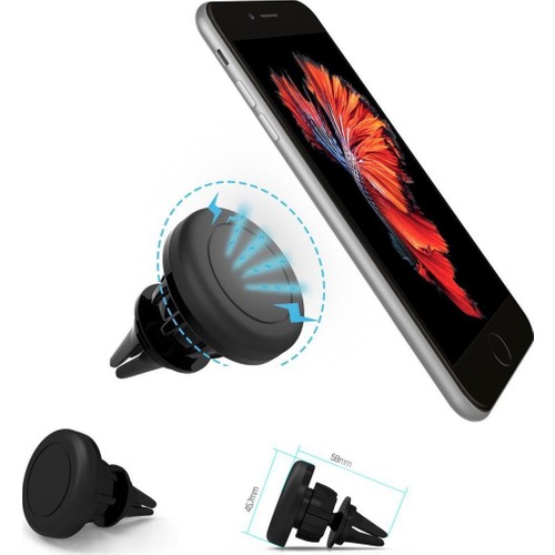 Case 4U Manyetik Mıknatıslı Araç İçi Telefon Tutucu 360 Derece