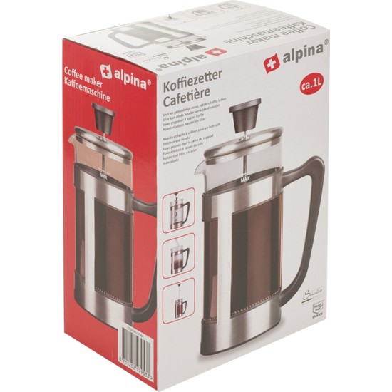 Alpına French Press Kahve Filtresi 1 LİTRE Alpina Coffee Fiyatı