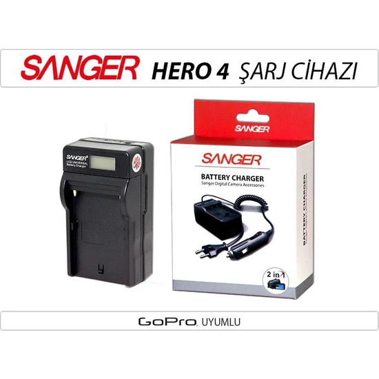Sanger Gopro Hero 4 Şarj Cihazı Şarj Aleti