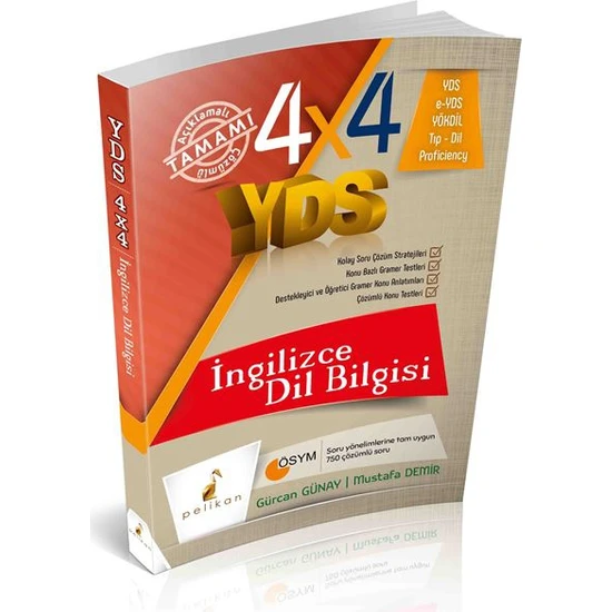 Pelikan Yayınları 4X4 Yds Seti 4. Kitap İngilizce Dilbilgisi - G.Günay