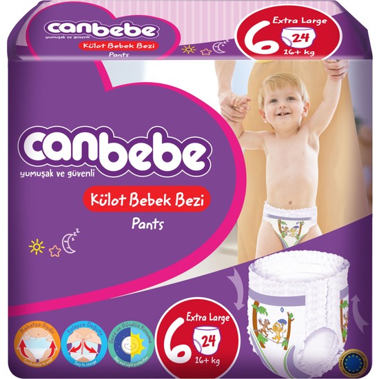 Canbebe Külotlu Bebek Bezi 6 Numara Extra Large 24 Adet Fiyatı